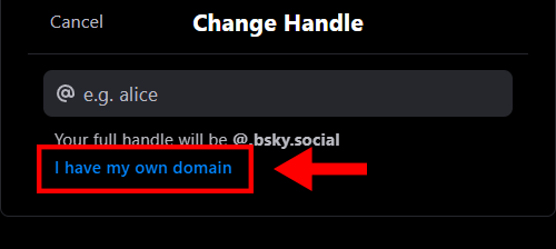 I have my own domain